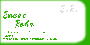 emese rohr business card